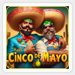 Happy Cinco de Mayo Dos Hermanos Magnet